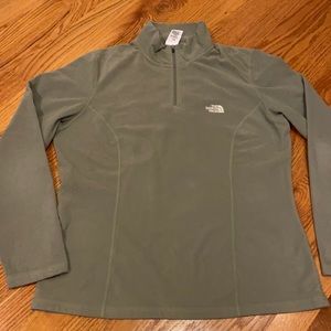 The north face women fleece size xl preowned green gray